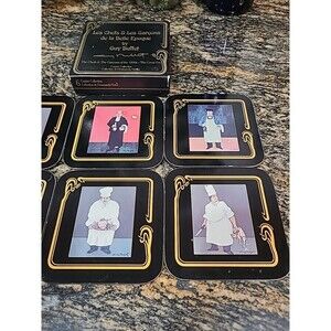 Les Chefs & Les Garconsde la Belle EpoquebyGuy Bufet 6 piece Cork Coasters